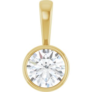 10K Yellow Gold 8.2 mm Round Charm/Pendant Mounting