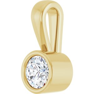 10K Yellow Gold 4.4 mm Round Charm/Pendant Mounting – image 3