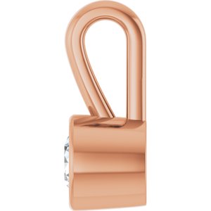 10K Rose Gold 3.75 mm Round Charm/Pendant Mounting – image 5