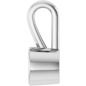 18K White Gold 3.75 mm Round Charm/Pendant Mounting – image 6