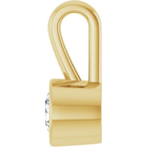 10K Yellow Gold 4.4 mm Round Charm/Pendant Mounting – image 5