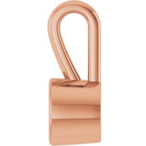 10K Rose Gold 4.4 mm Round Charm/Pendant Mounting – image 6
