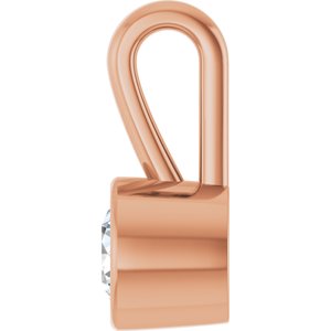 18K Rose Gold 4.4 mm Round Charm/Pendant Mounting – image 5
