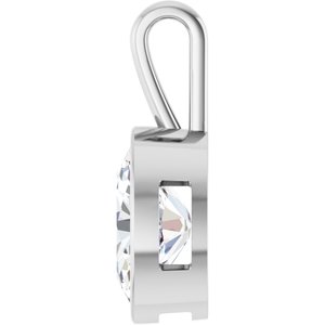 18K Palladium White Gold 18x13 mm Oval Charm/Pendant Mounting – image 5