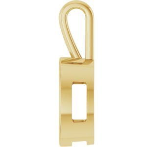 18K Yellow Gold 18x13 mm Oval Charm/Pendant Mounting – image 6