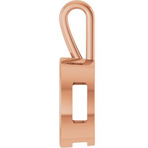 14K Rose Gold 18x13 mm Oval Charm/Pendant Mounting – image 6