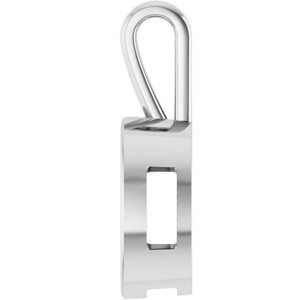 14K White Gold 18x13 mm Oval Charm/Pendant Mounting – image 6