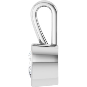 18K X1 White Gold 7x7 mm Heart Charm/Pendant Mounting – image 5