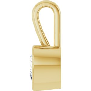 14K Yellow Gold 7x7 mm Heart Charm/Pendant Mounting – image 5