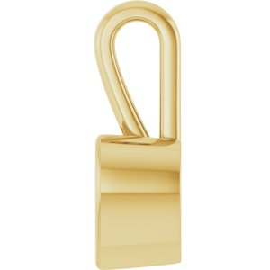 10K Yellow Gold 7x7 mm Heart Charm/Pendant Mounting – image 6