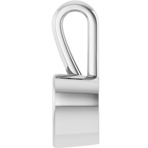 14K X1 White Gold 7x7 mm Heart Charm/Pendant Mounting – image 6