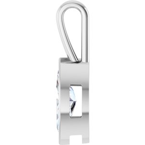 18K Palladium White Gold 15x7 mm Marquise Charm/Pendant Mounting – image 5
