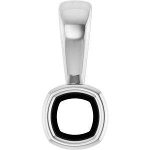 Continuum Sterling Silver 3x3 mm Cushion Charm/Pendant Mounting – image 2