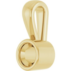 10K Yellow Gold 3.5 mm Round Charm/Pendant Mounting – image 4