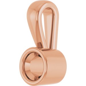 14K Rose Gold 3.5 mm Round Charm/Pendant Mounting – image 4