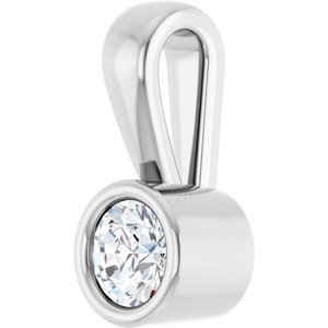 Sterling Silver 3.5 mm Round Charm/Pendant Mounting – image 3