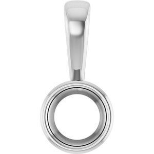 10K X1 White Gold 5.5 mm Round Charm/Pendant Mounting – image 2