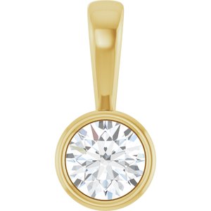 10K Yellow Gold 5.5 mm Round Charm/Pendant Mounting