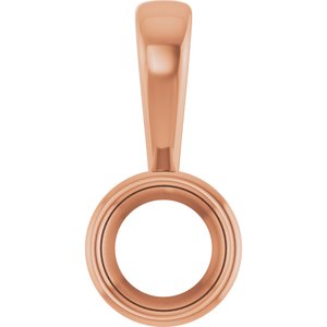 10K Rose Gold 5.5 mm Round Charm/Pendant Mounting – image 2