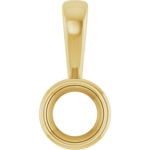 10K Yellow Gold 5.5 mm Round Charm/Pendant Mounting – image 2