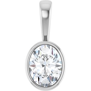 Sterling Silver 9x7 mm Oval Charm/Pendant Mounting