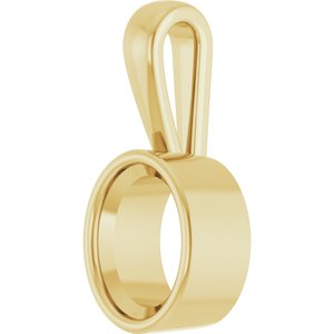 14K Yellow Gold 9x7 mm Oval Charm/Pendant Mounting – image 4