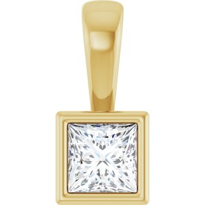 10K Yellow Gold 3.75x3.75 mm Square Charm/Pendant Mounting