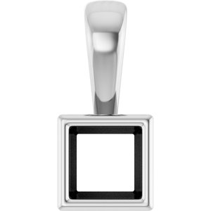 Platinum 3.75x3.75 mm Square Charm/Pendant Mounting – image 2