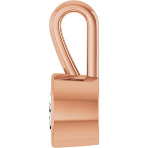 14K Rose Gold 5x3.5 mm Oval Charm/Pendant Mounting – image 5
