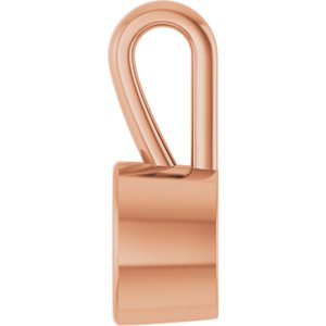 18K Rose Gold 5x3.5 mm Oval Charm/Pendant Mounting – image 6