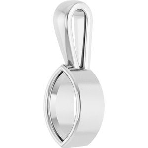 18K White Gold 8x4.5 mm Marquise Charm/Pendant Mounting – image 4