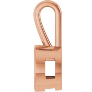 10K Rose Gold 8.2 mm Round Charm/Pendant Mounting – image 6