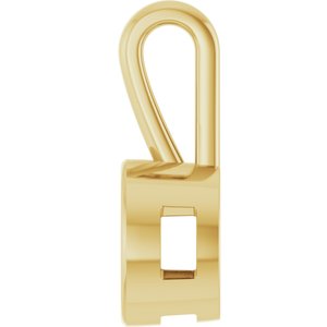 10K Yellow Gold 8.2 mm Round Charm/Pendant Mounting – image 6