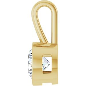 18K Yellow Gold 8.2 mm Round Charm/Pendant Mounting – image 5