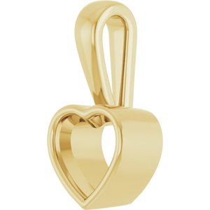 18K Yellow Gold 7x7 mm Heart Charm/Pendant Mounting – image 4