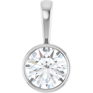 18K White Gold 11 mm Round Charm/Pendant Mounting