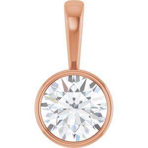 10K Rose Gold 11 mm Round Charm/Charm/Pendant Mounting
