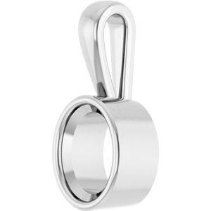10K White Gold 8.5x6.5 mm Oval Charm/Pendant Mounting – image 4