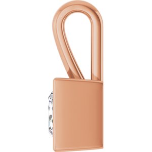 14K Rose Gold 6x6 mm Square Charm/Pendant Mounting – image 5