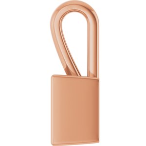 18K Rose Gold 6x6 mm Square Charm/Pendant Mounting – image 6