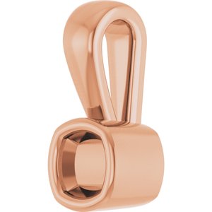 18K Rose Gold 3x3 mm Cushion Charm/Pendant Mounting – image 4