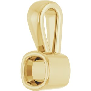 10K Yellow Gold 3x3 mm Cushion Charm/Pendant Mounting – image 4