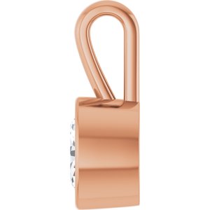 10K Rose Gold 7x5 mm Oval Charm/Pendant Mounting – image 5