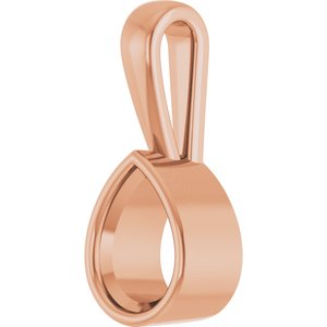 14K Rose Gold 8x6 mm Pear Charm/Pendant Mounting – image 4