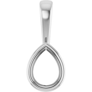 Sterling Silver 8x6 mm Pear Charm/Pendant Mounting – image 2