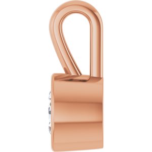 18K Rose Gold 4.5x3.5 mm Oval Charm/Pendant Mounting – image 5