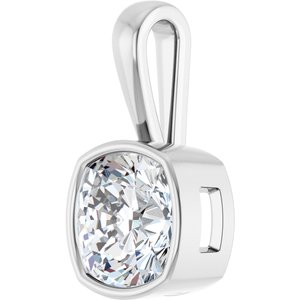 Sterling Silver 11x11 mm Cushion Charm/Pendant Mounting – image 3