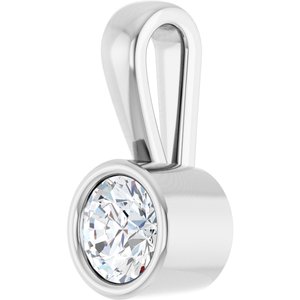 10K X1 White Gold 4.8 mm Round Charm/Pendant Mounting – image 3