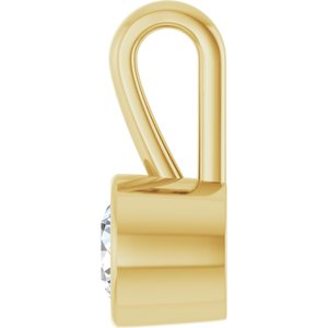 14K Yellow Gold 4.8 mm Round Charm/Pendant Mounting – image 5
