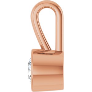 10K Rose Gold 4.8 mm Round Charm/Pendant Mounting – image 5